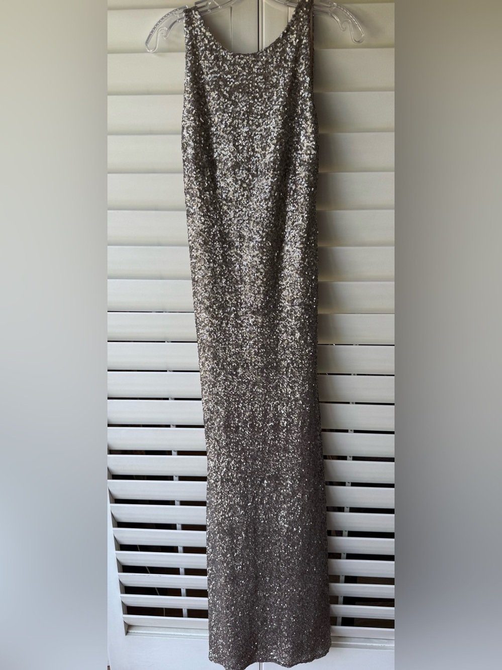 SORELLA VITA Silver Sequin Gown